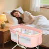 Berceau à 4 roues pour bébés jusqu'à 9 kg Rose Voir les images du produit 3
