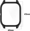 A black watch case with dimensions indicated. Voir les images du produit