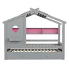 Flieks Kinderbett Hausbett mit Ausziehbett 90x190cm, Produktbild-Vorschau 9