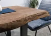 MASSIVMOEBEL24 Baumtisch Sheesham 160x90x77 grau gebeizt / Produktbild-Vorschau 5