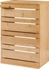 A wooden cabinet with slatted front panels and a handle on top. Podgląd zdjęcia produktu