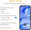 Instructions for enabling fingerprint unlocking with a screen protector on a smartphone. Anteprima dell’immagine prodotto