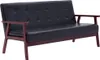 vidaXL Sofa 3-Sitzer Schwarz Kunstleder Produktbild-Vorschau 1