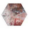 DEQORI Glasbild Echtglas 40x35 cm 'Roter Zerfall' Wandbild Produktbild-Vorschau 1