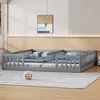 Zwillingskinderbett mit Sicherheitsgitter, Kiefernholz, Produktbild-Vorschau 4