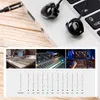 A collage showing earphones connected to a laptop, audio mixing consoles, and a DJ setup, with an equalizer graphic at the bottom. Podgląd zdjęcia produktu