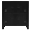 vidaXL Lagerschrank Industrial Schwarz 75x40x80 cm Stahl Produktbild-Vorschau 4