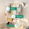 Avalo Industriestil Kleiderständer weiß mit Schuhablage | Produktbild-Vorschau 4