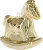 Cavallo a dondolo 6cm, oro, decorazione Anteprima dell’immagine prodotto 2