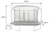 Ovales Trampolin 366x244cm schwarz SYDNEY + Netz und Leiter Produktbild-Vorschau 6