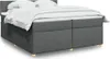 vidaXL Lit boxspring avec matelas gris foncé 200x200 cm Voir les images du produit 2