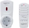 A white Sygonix dimmer plug and remote control are shown against a white background. Produktbild-Vorschau