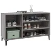 Schuhregal Grau Sonoma 102x36x60 cm Holzwerkstoff Produktbild-Vorschau 4