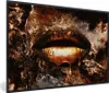 MuchoWow® Gerahmtes Poster Gold - Lippen - Kunst - Gold - Produktbild-Vorschau 1