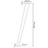 A technical drawing of a furniture leg with dimensions indicated. Produktbild-Vorschau