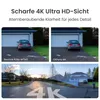 Comparison of camera clarity and a street view with "4K" text overlay. Produktbild-Vorschau
