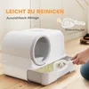 PawHut Katzentoilette mit Deckel Katzenklo mit Schaufel Produktbild-Vorschau 4