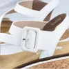 Rieker Damen Keil-Sandaletten Weiß/Beige Voir les images du produit 57