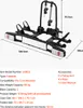 Nosič bicyklov SucceBuy pre 2 bicykle, skladací, vhodný pre Náhľad obrázku produktu 7