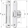 Rollenschnapper mit rundem Stulp 20 x 95 mm, Stahl Produktbild-Vorschau 2