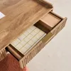 Scrivania effetto legno di mango scanalato 2 cassetti Anteprima dell’immagine prodotto 4