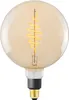 A close-up studio shot of a large, spherical LED light bulb with a visible filament coil. Produktbild-Vorschau