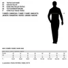 A size guide for men's apparel, featuring a silhouette of a man and a table with size conversions. Voir les images du produit