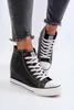 Damen Keilabsatz Sneaker Cross Jeans NN2R4005 Schwarz 39 Produktbild-Vorschau 2