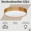 A product image of a ceiling light with descriptive text and icons below. Produktbild-Vorschau