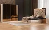 Casa Padrino Luxus Schlafzimmerschrank Weiß / Gold 200 x 69 Produktbild-Vorschau 3