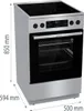Gorenje GECS5C70XPA Elektroherd mit Glaskeramik-Kochfeld, Produktbild-Vorschau 7