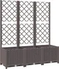 vidaXL Sadzarka z kratką brązowa 120x40x136 cm PP Podgląd zdjęcia produktu 2