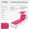 tectake® 2er Set Sonnenliege Chloé 4-stufig klappbar mit Produktbild-Vorschau 5