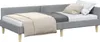 vidaXL Rohový rám postele světle šedý 90 x 200 cm látka Náhled obrázku produktu 1