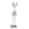 Clayre & Eef Figur Kaninchen 36 cm Weiß Silberfarbig Produktbild-Vorschau 3