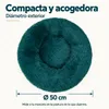 IvoQ Cama para Perro Donut - Cama para Gato - Peluche Suave Vista previa de la imagen del producto 5