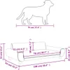 vidaXL Lit pour chien brun 100x54x33 cm velours Voir les images du produit 8
