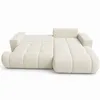 Ecksofa BUBBLE in Creme mit Schlaffunktion & Ottomane Produktbild-Vorschau 3