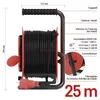 Gummi-Kabeltrommel – 4 Steckdosen, 25m, 1,0mm2  Produktbild-Vorschau