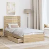 Aufbewahrungsbett Sonoma-Eiche 90 x 200 cm Holzwerkstoff Produktbild-Vorschau 3
