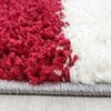 Teppich Wohnzimmer Hochflor Kariert Design Langflor Shaggy Produktbild-Vorschau 3