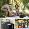 A collage of images showing a picnic scene, a picnic basket, and a close-up of a picnic basket with food and drinks. Produktbild-Vorschau