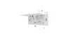 A technical drawing of a white wall-mounted cabinet with dimensions indicated. Produktbild-Vorschau