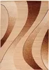 A close-up view of a rug with a wavy abstract pattern. Produktbild-Vorschau