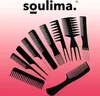 Soulima Set di pettini per parrucchieri 10 pezzi nero Anteprima dell’immagine prodotto 7