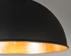 Close-up of a black pendant light with a gold interior. Anteprima dell’immagine prodotto