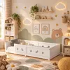 Letto a terra INONEFT, 90x200 cm, per bambini, con sponde Anteprima dell’immagine prodotto 1