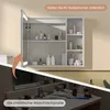 Spiegelschrank Bad mit Beleuchtung 70x60 cm 1 Tür (öffnet Produktbild-Vorschau 9