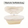4er Set Leineneinsätze für Brot-Gärkörbchen – 2 runde (30×9 Produktbild-Vorschau 2