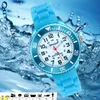 Brecjon Lernuhr Armbanduhr Kinder hellblau  wasserdicht Produktbild-Vorschau 3